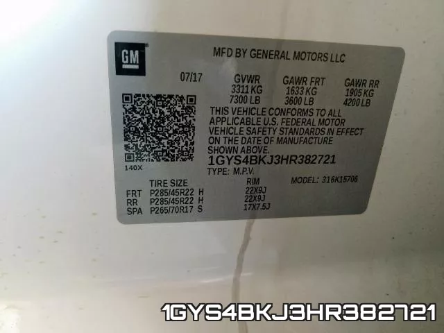 1GYS4BKJ3HR382721 фото 2