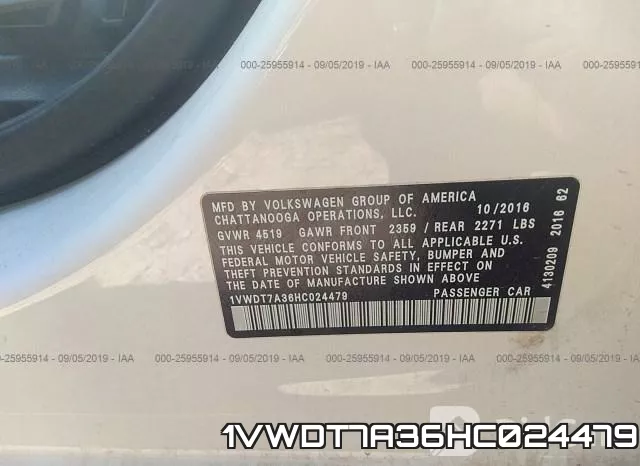 1VWDT7A36HC024479 фото 7