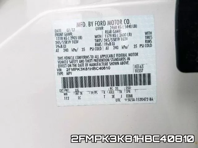 2FMPK3K81HBC40810 фото 2