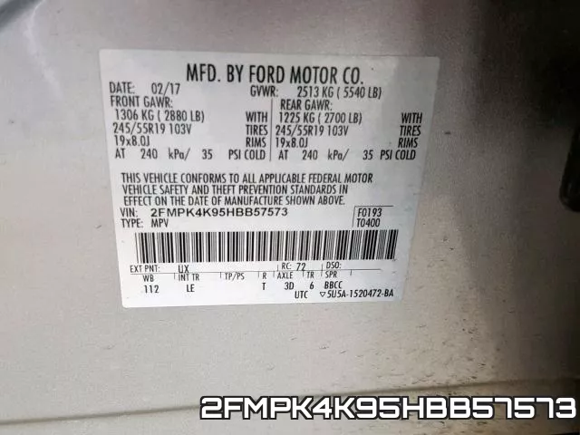 2FMPK4K95HBB57573 фото 2