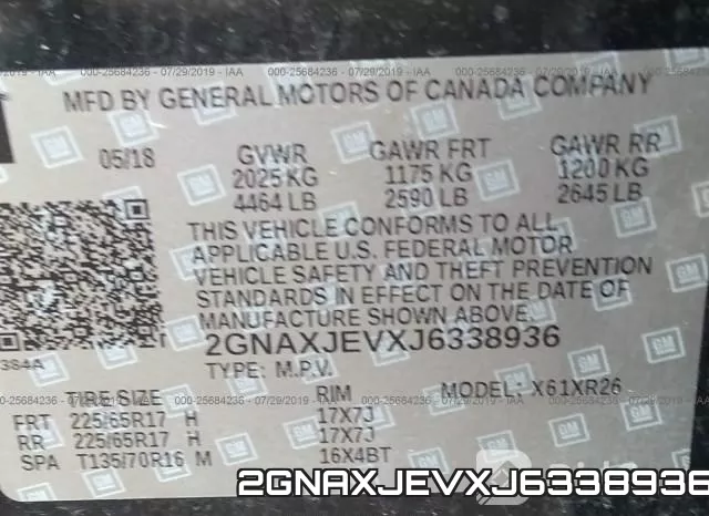 2GNAXJEVXJ6338936 фото 10