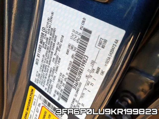 3FA6P0LU9KR199823 фото 2