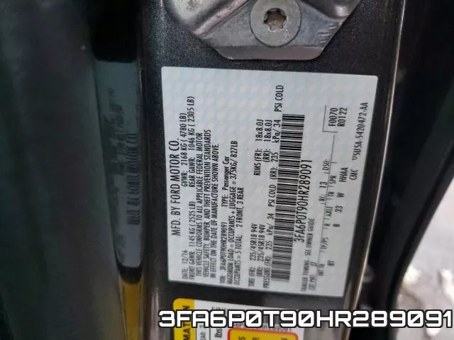 3FA6P0T90HR289091 фото 2