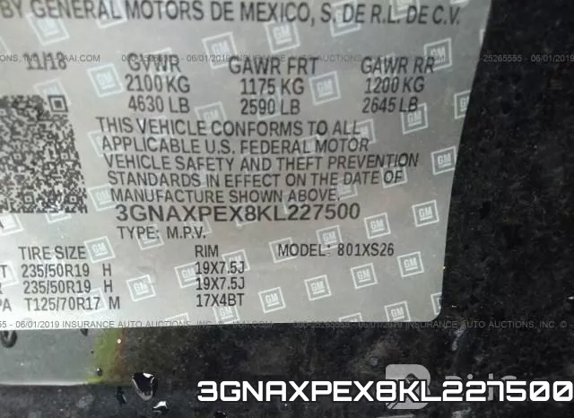 3GNAXPEX8KL227500 фото 10