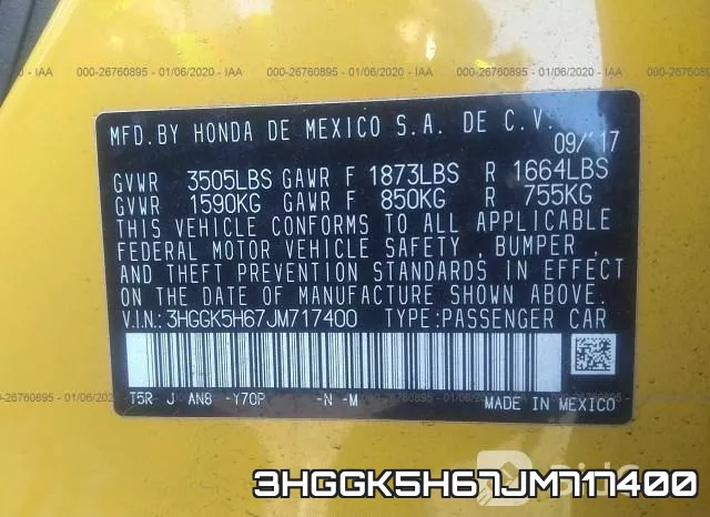 3HGGK5H67JM717400 фото 10