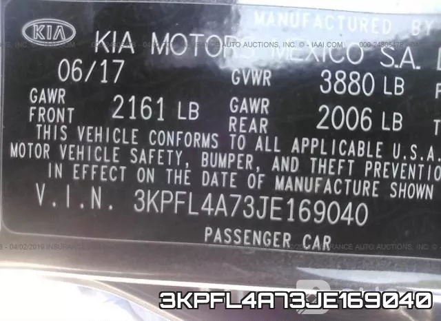 3KPFL4A73JE169040 фото 8