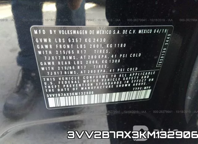 3VV2B7AX3KM132906 фото 10