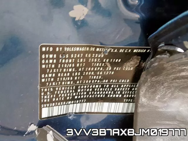 3VV3B7AX8JM019777 фото 2