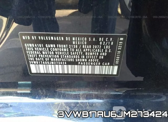 3VWB17AU6JM273424 фото 9
