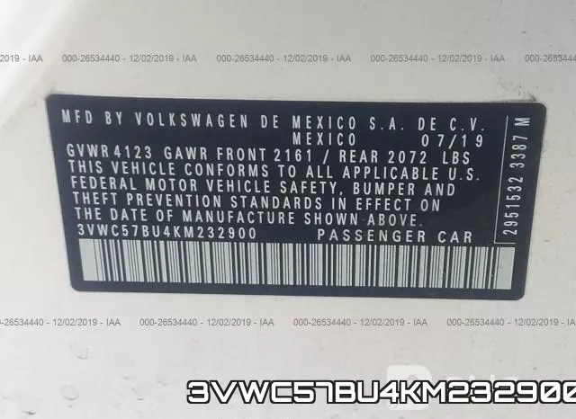 3VWC57BU4KM232900 фото 7