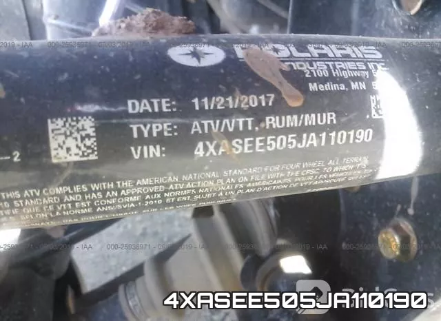 4XASEE505JA110190 фото 2