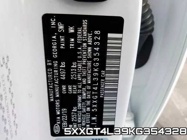 5XXGT4L39KG354328 фото 2