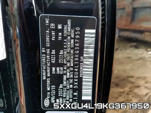 5XXGU4L19KG367950 фото 2