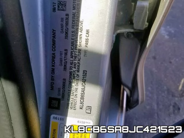 KL8CB6SA8JC421523 фото 2