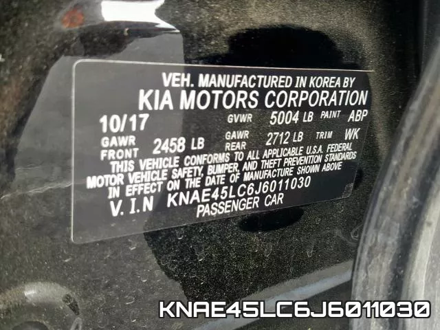 KNAE45LC6J6011030 фото 2