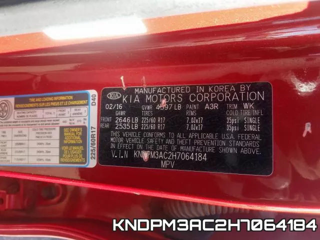 KNDPM3AC2H7064184 фото 2