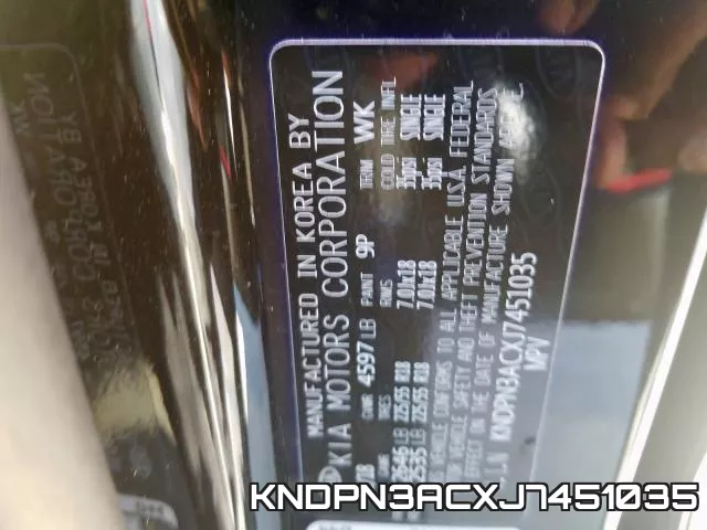 KNDPN3ACXJ7451035 фото 2