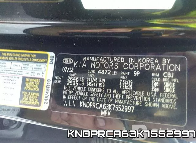 KNDPRCA63K7552997 фото 10
