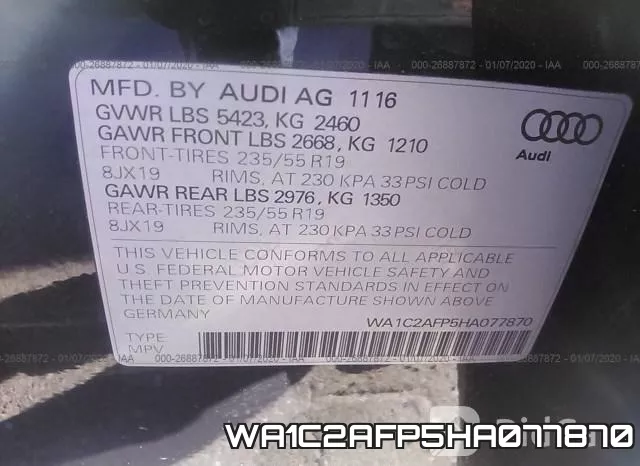 WA1C2AFP5HA077870 фото 9