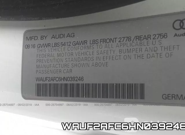 WAUF2AFC6HN039246 фото 9