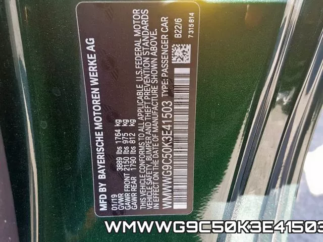 WMWWG9C50K3E41503 фото 2