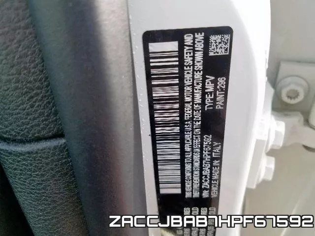 ZACCJBAB7HPF67592 фото 2