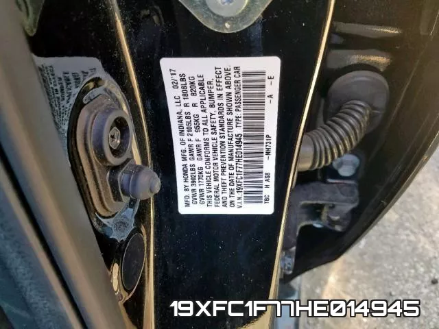 19XFC1F77HE014945 фото 2