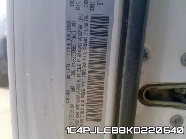 1C4PJLCB8KD220640 фото 2