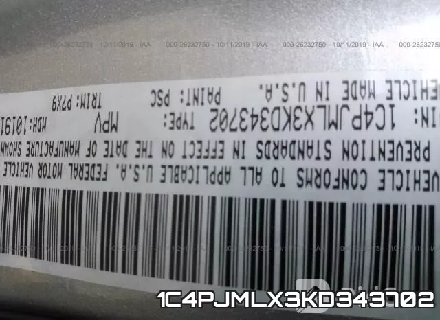 1C4PJMLX3KD343702 фото 10
