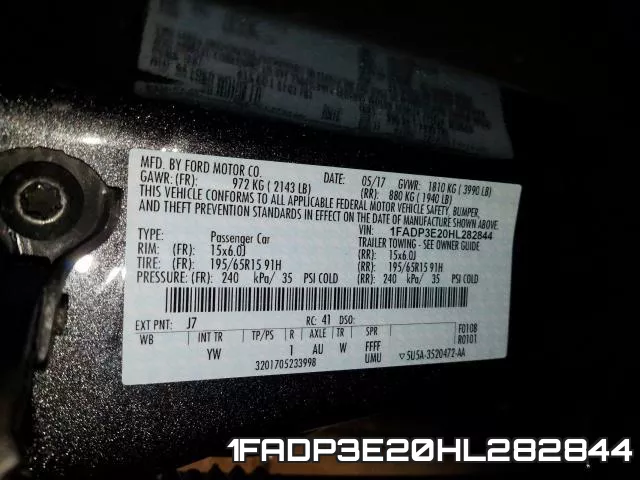 1FADP3E20HL282844 фото 2