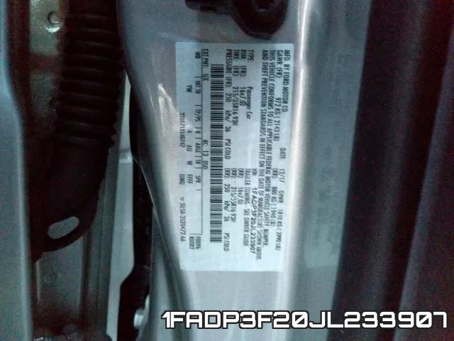 1FADP3F20JL233907 фото 2
