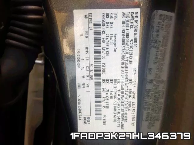 1FADP3K27HL346379 фото 2