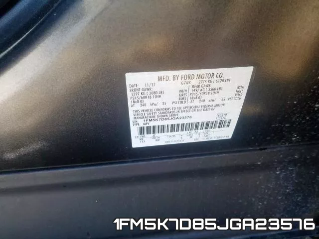 1FM5K7D85JGA23576 фото 2