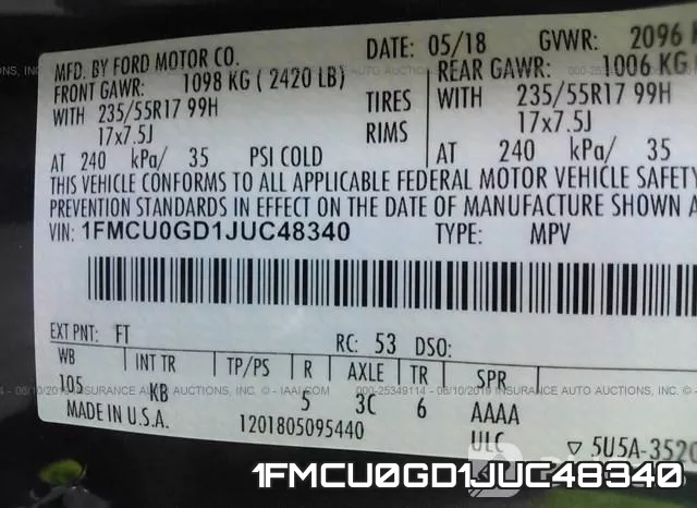 1FMCU0GD1JUC48340 фото 9