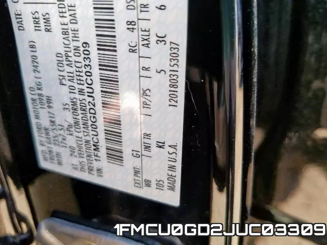 1FMCU0GD2JUC03309 фото 2