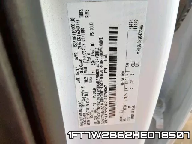 1FT7W2B62HED78507 фото 2