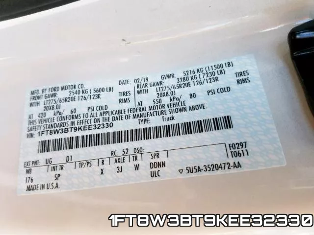 1FT8W3BT9KEE32330 фото 2