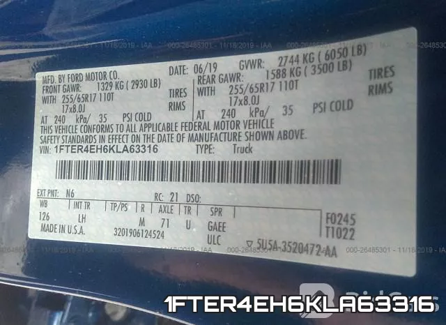 1FTER4EH6KLA63316 фото 9
