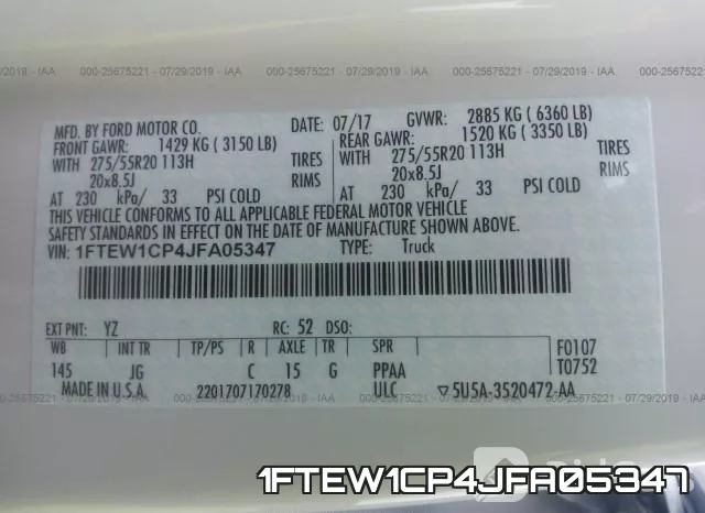 1FTEW1CP4JFA05347 фото 9