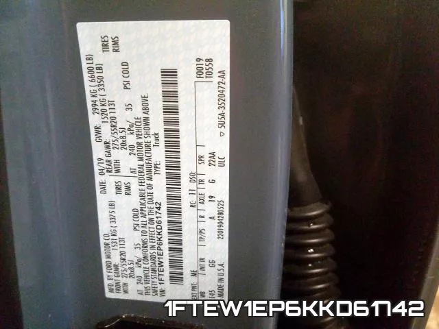 1FTEW1EP6KKD61742 фото 2