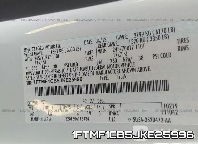 1FTMF1CB5JKE25996 фото 8