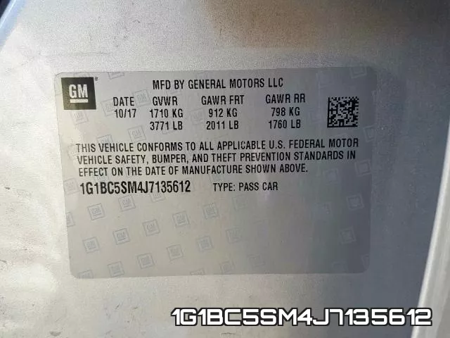 1G1BC5SM4J7135612 фото 2