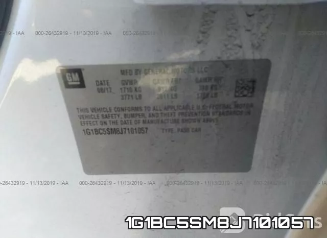 1G1BC5SM8J7101057 фото 9