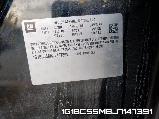 1G1BC5SM8J7147391 фото 2