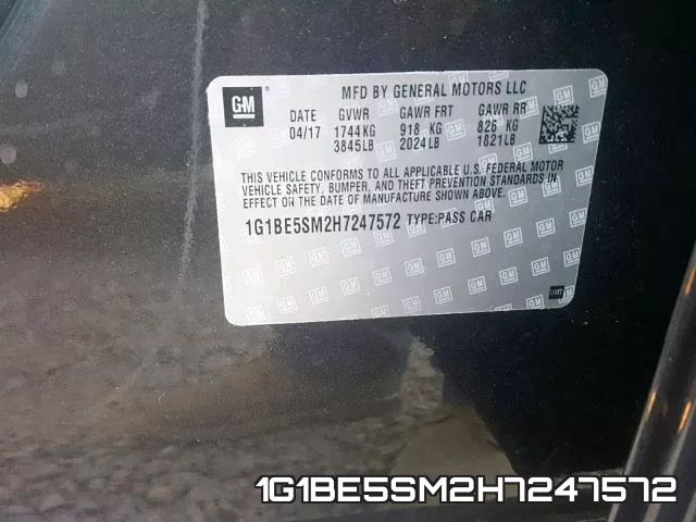 1G1BE5SM2H7247572 фото 2