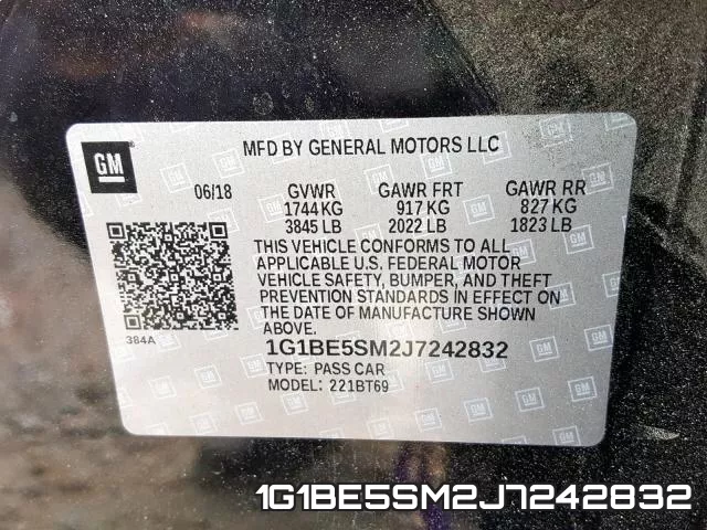 1G1BE5SM2J7242832 фото 2