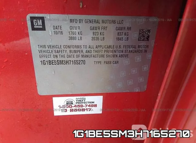 1G1BE5SM3H7165270 фото 10