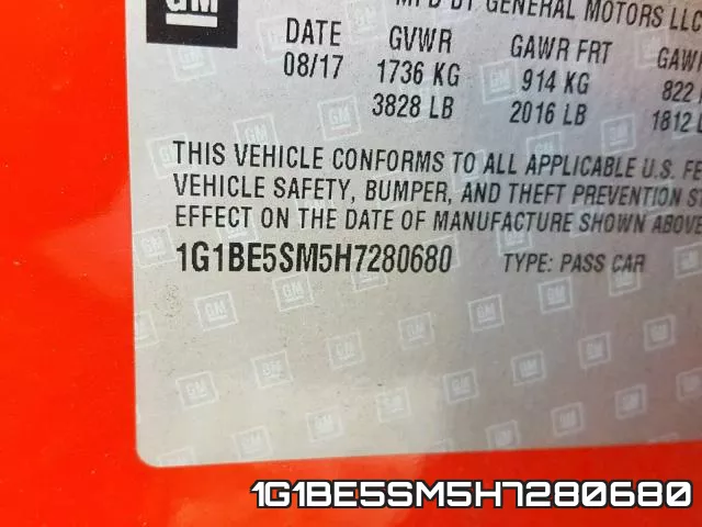 1G1BE5SM5H7280680 фото 2