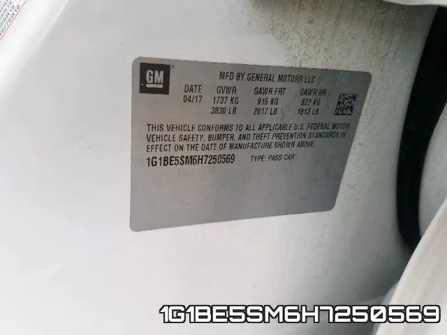 1G1BE5SM6H7250569 фото 2