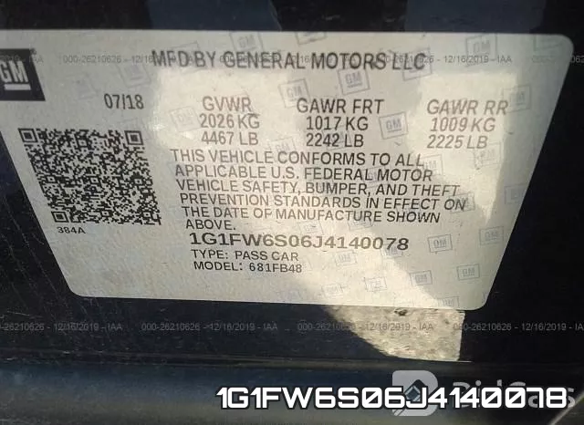 1G1FW6S06J4140078 фото 10